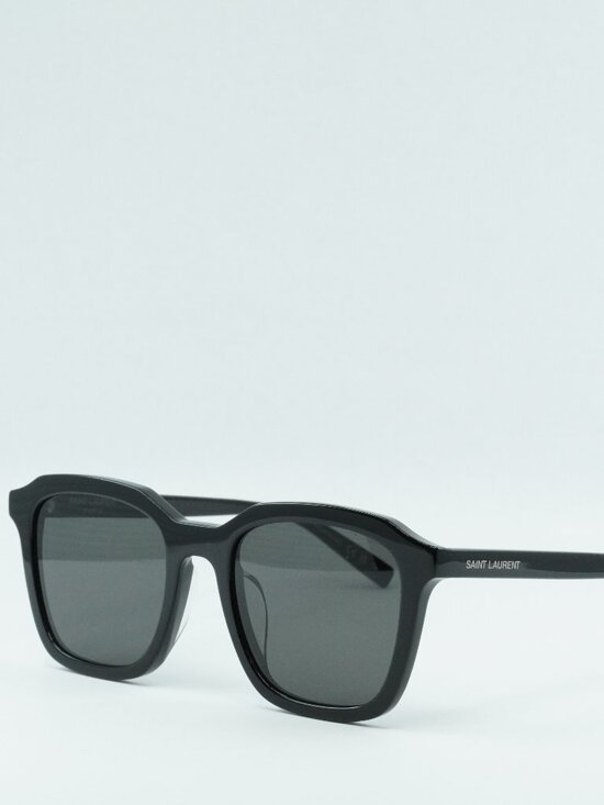 Saint Laurent SL457 001 Unisex Sunglasses Black Square Frame, Black Lenses main image 11